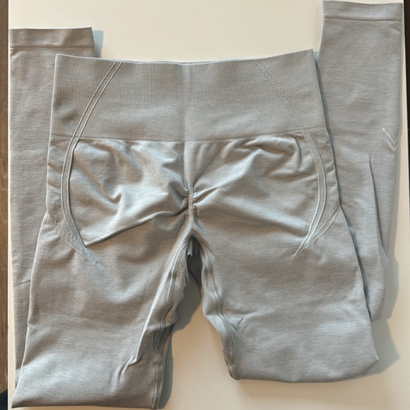 Oner Active Effortless High-Waisted Leggings - Light Grey Marl - M Long - Picture 5 of 6